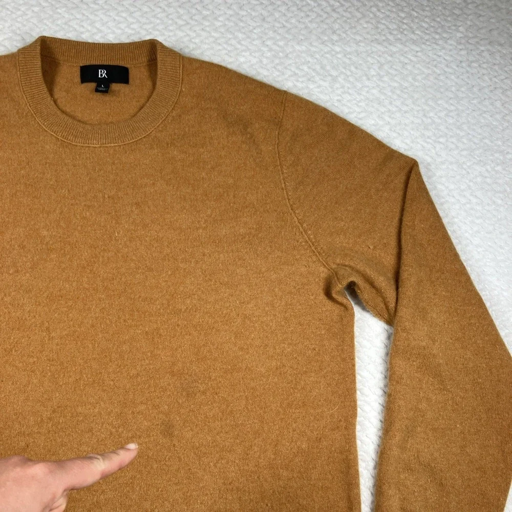 Banana Republic 100% Cashmere Crewneck Sweater Brown Large